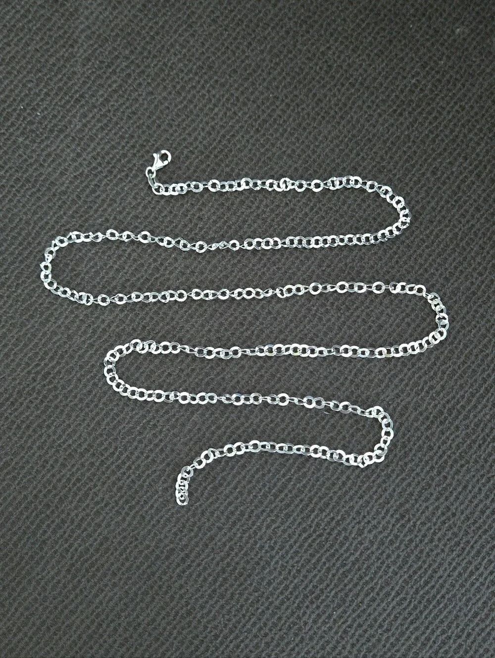 FAS Italy🇮🇹 Silver🤍 Twisted🧬 Flat Circle⭕️ Link Chain⛓️ - NWOT - Picture 12 of 15